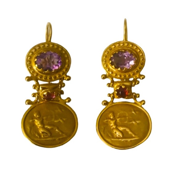 TAGLIAMONTE Jewelry - Rare TAGLIAMONTE Earrings with the image of Hercules